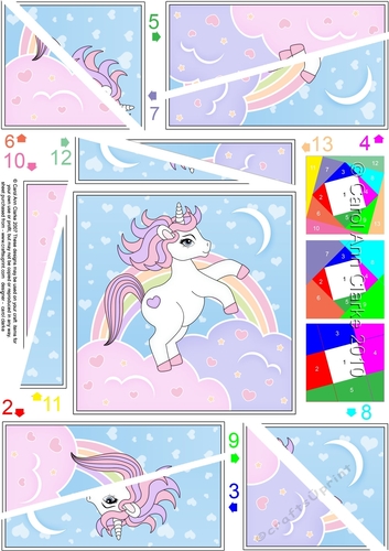 Cute Little Unicorn Twisted Spiral Side Stacker