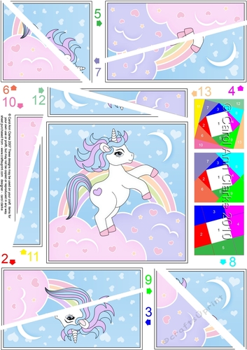 Cute Little Unicorn Twisted Spiral Side Stacker