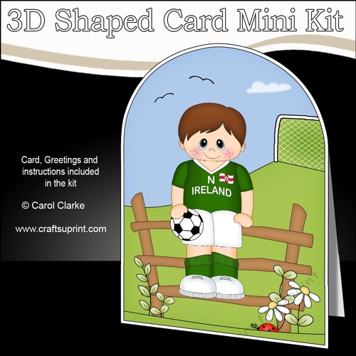 3D Shaped Card Kit - Little Footballer Plays for Northern Ireland