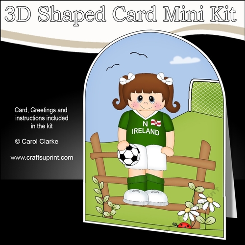 3D Shaped Card Kit - Little Footballer Plays for Northern Ireland