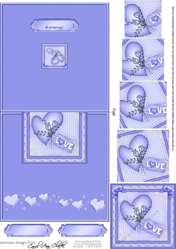 Love Heart No-Hole Easy Over the Edge Card & Spiral Pyramid Topper
