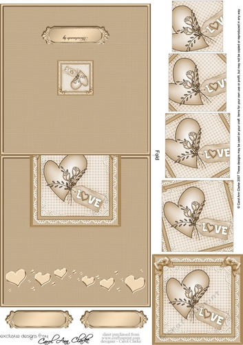 Love Heart No-Hole Easy Over the Edge Card & Spiral Pyramid Topper