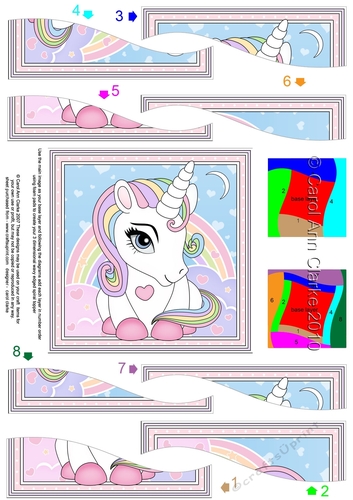 Cute Little Unicorn Wavy Spiral Side Stacker