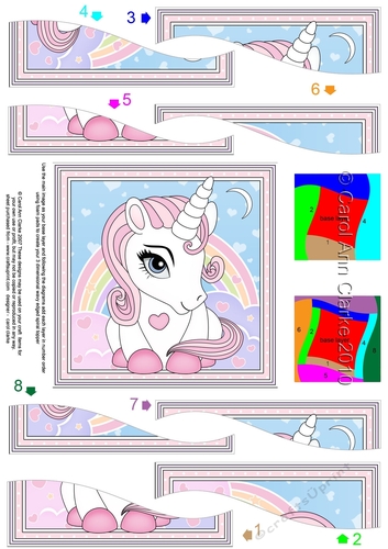 Cute Little Unicorn Wavy Spiral Side Stacker