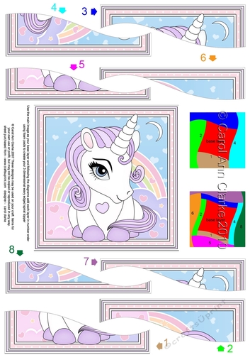 Cute Little Unicorn Wavy Spiral Side Stacker