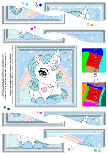 Cute Little Unicorn Wavy Spiral Side Stacker