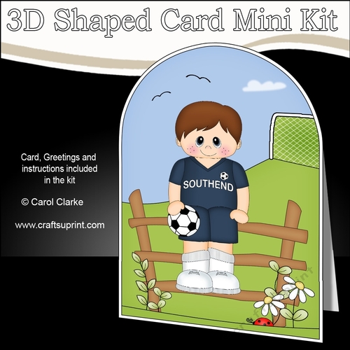 3D Shaped Card Kit - Little Footballer Plays for Southend