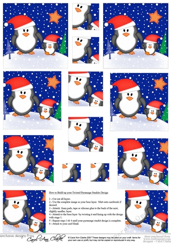 Penguin Felties Twisted Pyramage sheet