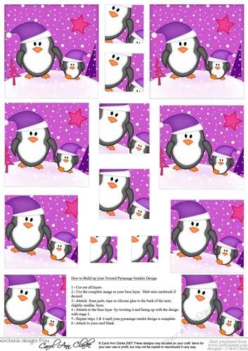 Penguin Felties Twisted Pyramage sheet
