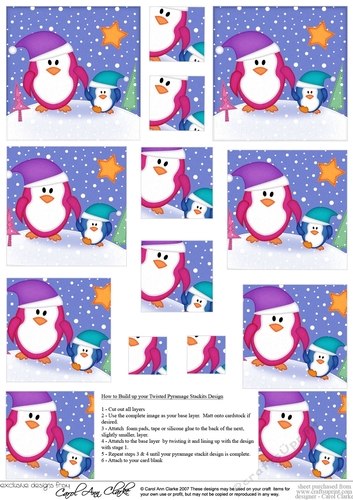 Penguin Felties Twisted Pyramage sheet
