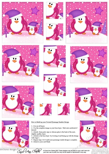 Penguin Felties Twisted Pyramage sheet