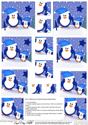Penguin Felties Twisted Pyramage sheet