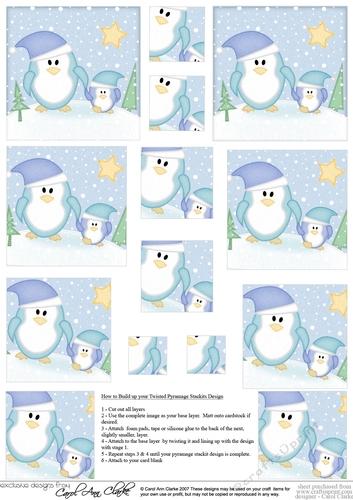 Penguin Felties Twisted Pyramage sheet