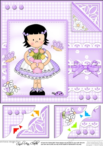 Cute Girlz & Lace Scalloped Corner Topper  