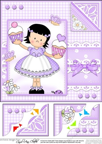 Cute Girlz & Lace Scalloped Corner Topper  