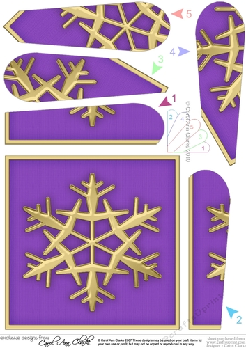 Christmas Snowflake - Fan Pyramage Topper