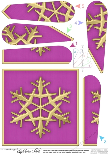 Christmas Snowflake - Fan Pyramage Topper