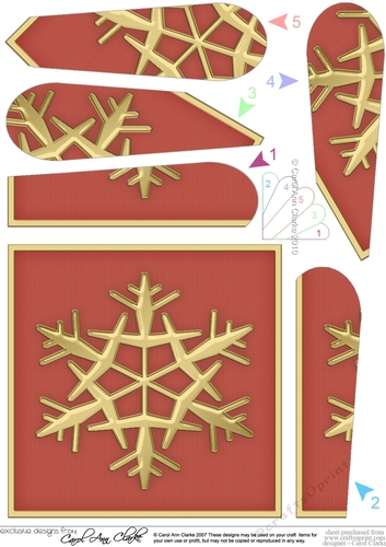 Christmas Snowflake - Fan Pyramage Topper