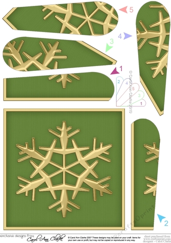 Christmas Snowflake - Fan Pyramage Topper