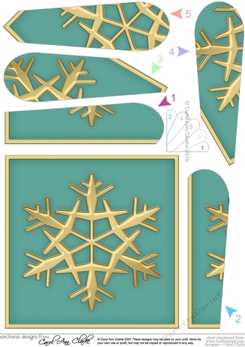Christmas Snowflake - Fan Pyramage Topper