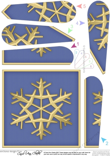 Christmas Snowflake - Fan Pyramage Topper