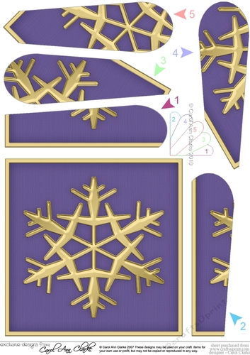 Christmas Snowflake - Fan Pyramage Topper