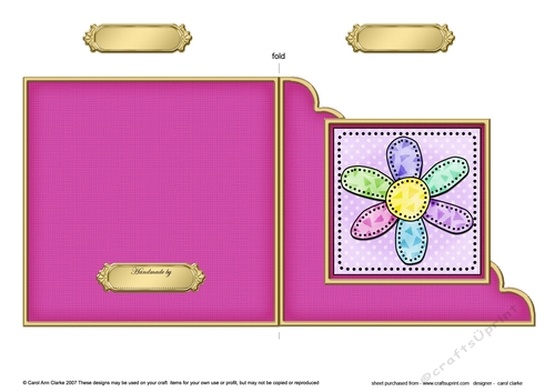 Patchwork Petals - Cut and Fold Corner Card  