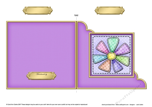 Patchwork Petals - Cut and Fold Corner Card  