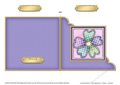 Patchwork Petals - Cut and Fold Corner Card  
