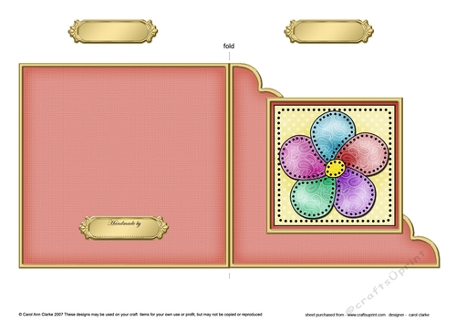 Patchwork Petals - Cut and Fold Corner Card  
