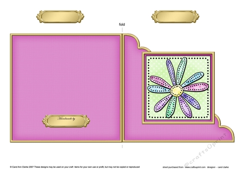Patchwork Petals - Cut and Fold Corner Card  