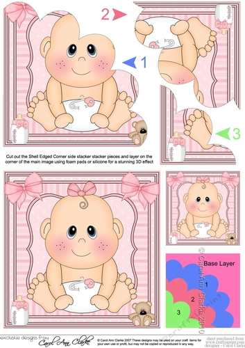 Cute New Baby Shell Edged Corner Side Stacker