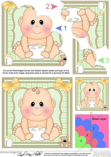 Cute New Baby Shell Edged Corner Side Stacker