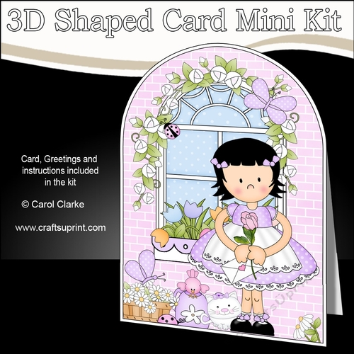 3D Shaped Card  Kit - Country Cottage Girlz Suzi