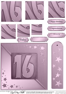 16th Metallic Age Quick Card with Twisted Pyramage