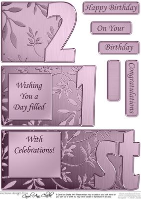 21st Elegant Metallic Book Sheet