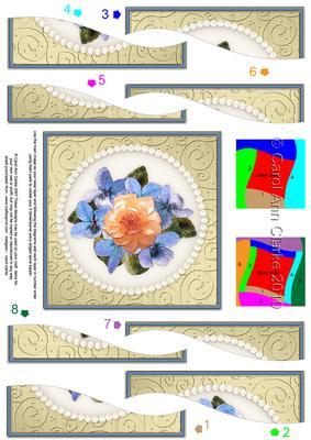 Flowers and Pearls Quick Card with Wavy Spiral Side Stacker