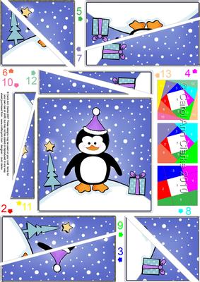 Xmas Penguin Quick Card Twisted Spiral Side Stacker