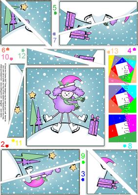 Xmas Poodle Quick Card Twisted Spiral Side Stacker