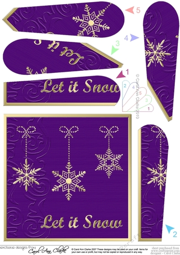 Christmas Snowflakes Fan Pyramage Topper