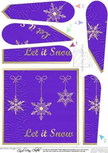 Christmas Snowflakes Fan Pyramage Topper