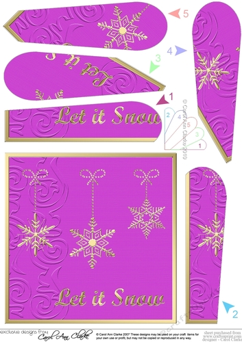 Christmas Snowflakes Fan Pyramage Topper