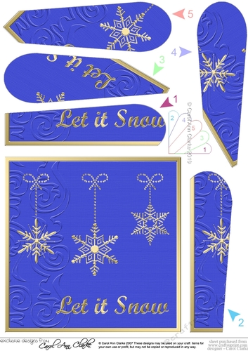 Christmas Snowflakes Fan Pyramage Topper