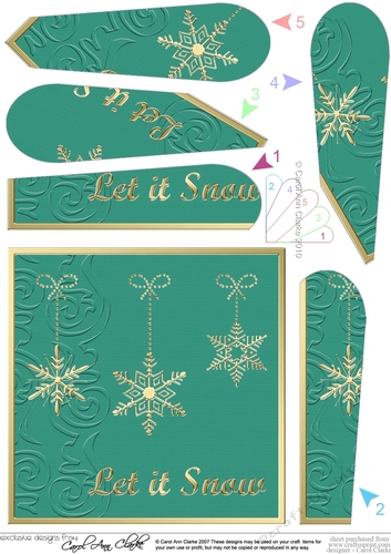 Christmas Snowflakes Fan Pyramage Topper