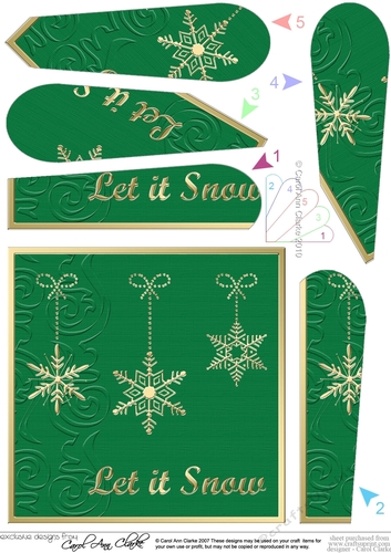 Christmas Snowflakes Fan Pyramage Topper