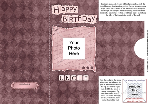 Add a Photo Birthday Uncle with easy fold frame