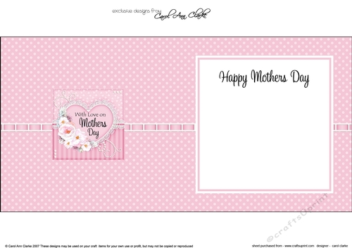 Mothers Day Flowers, Lace & Pearls square landscape insert