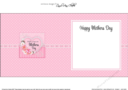 Mothers Day Flowers, Lace & Pearls square landscape insert