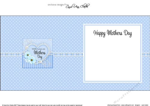 Mothers Day Flowers, Lace & Pearls square landscape insert