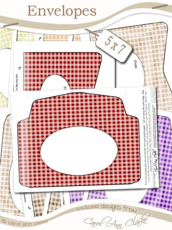 Gingham 5 x 7 Envelope Kit Men's DIY Colours